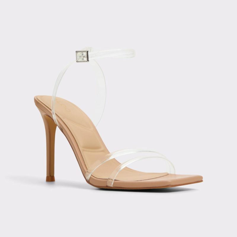 Women Tan Aldo Heels Acantha Tan Women's Strappy Heels - Image 4