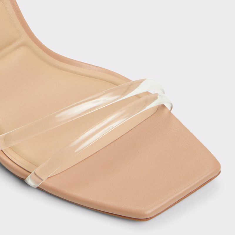 Women Tan Aldo Heels Acantha Tan Women's Strappy Heels - Image 5