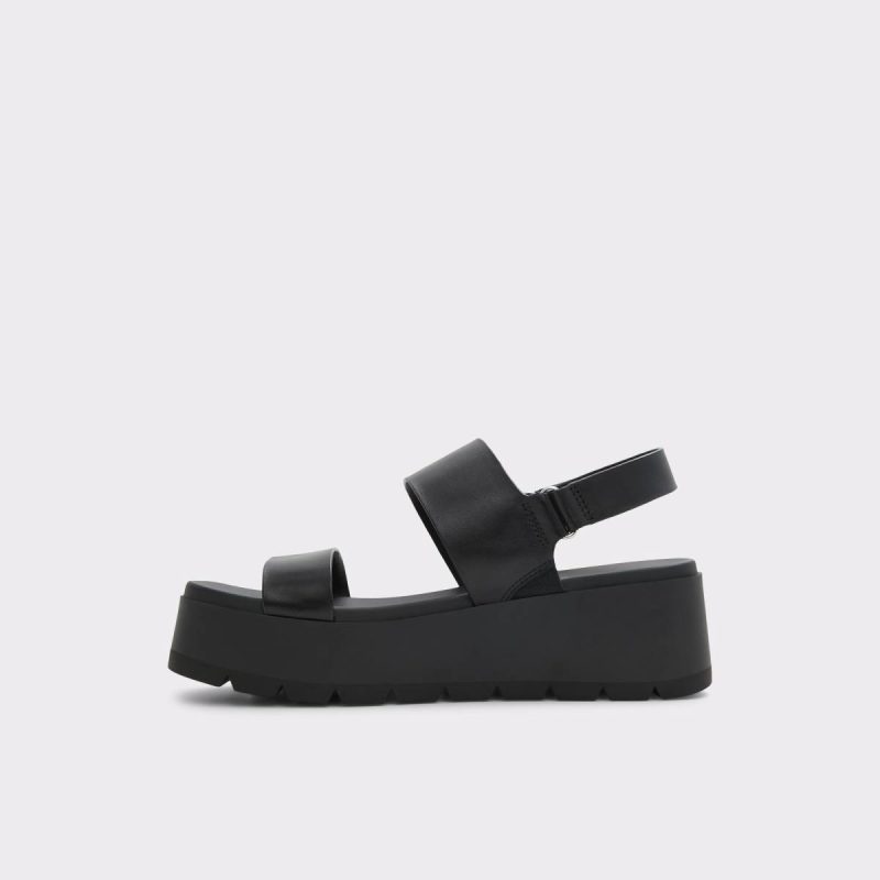 Women Thila Open Black Women's Wedges Open Black Aldo Sandals - Image 3