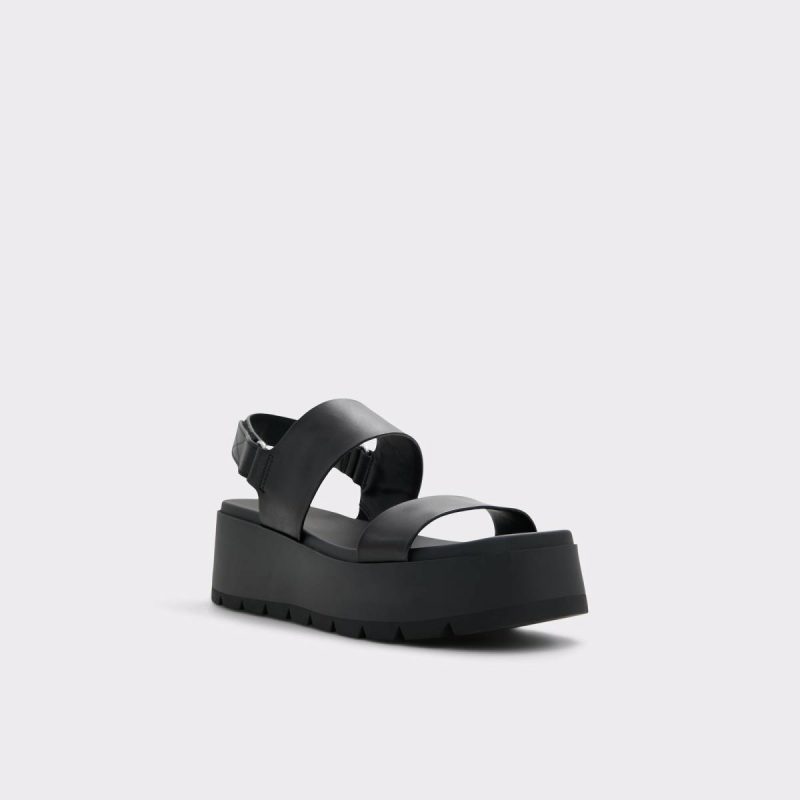 Women Thila Open Black Women's Wedges Open Black Aldo Sandals - Image 4