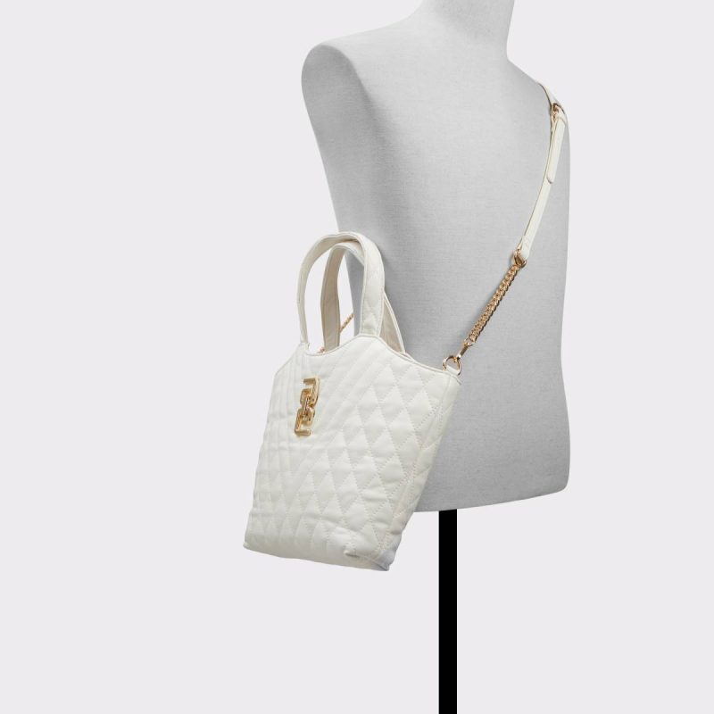 Women Tote & Satchel Bags Aldo White Zinylaax White Women's Tote & Satchel Bags - Image 4