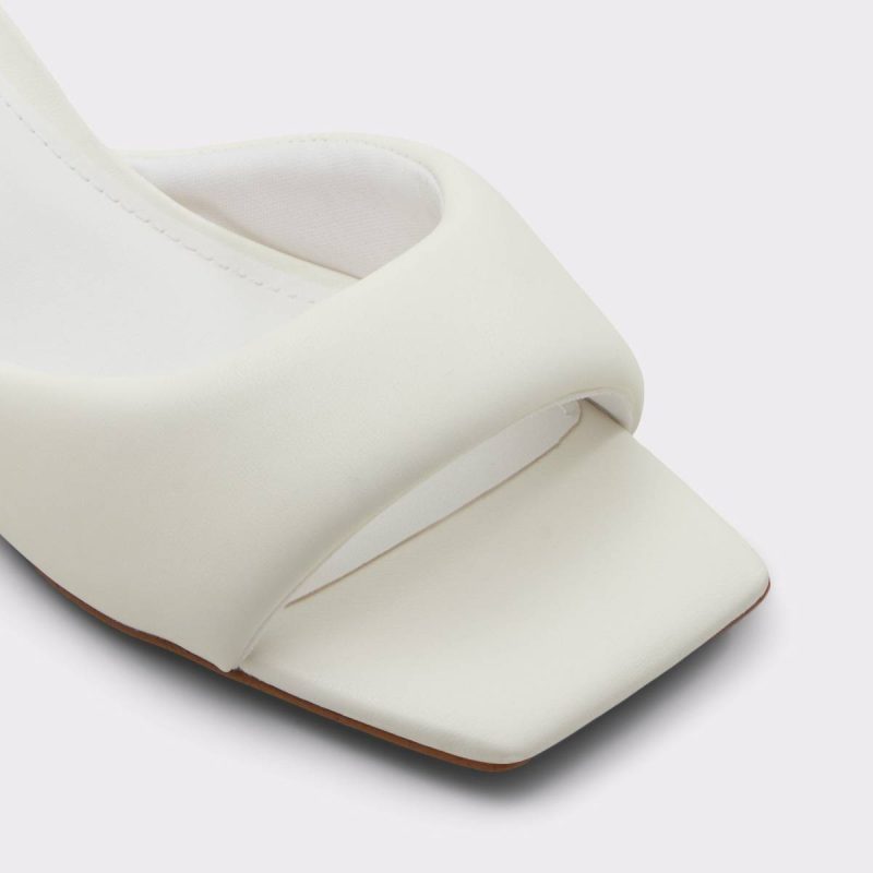 Women White Aldo Aneka White Women's Mule Slides Heels - Image 5