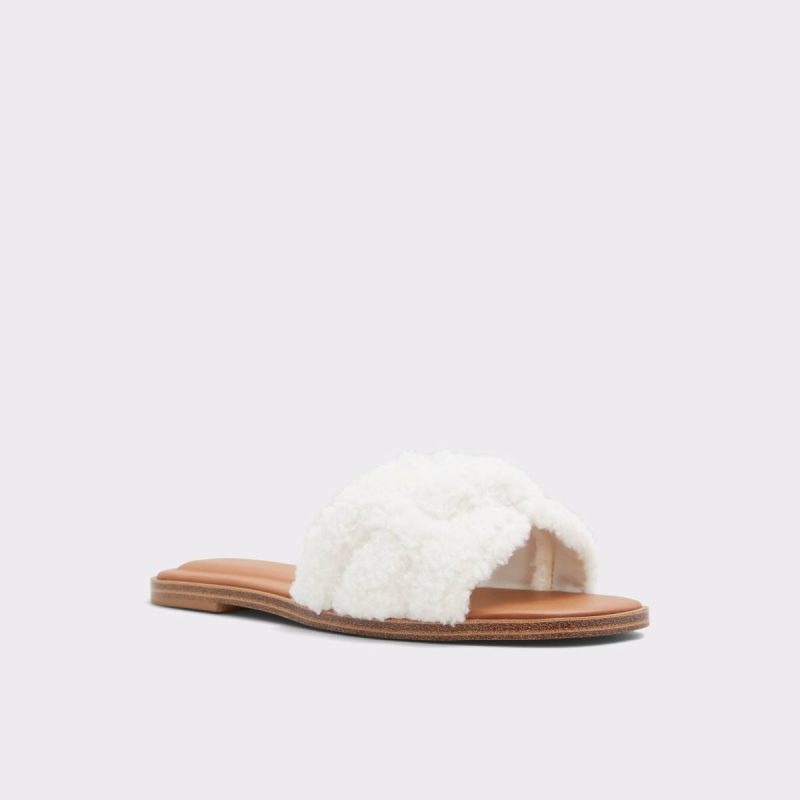 Women White Multi Aldo Elenaa White Multi Women's Flat Sandals Sandals - Image 4