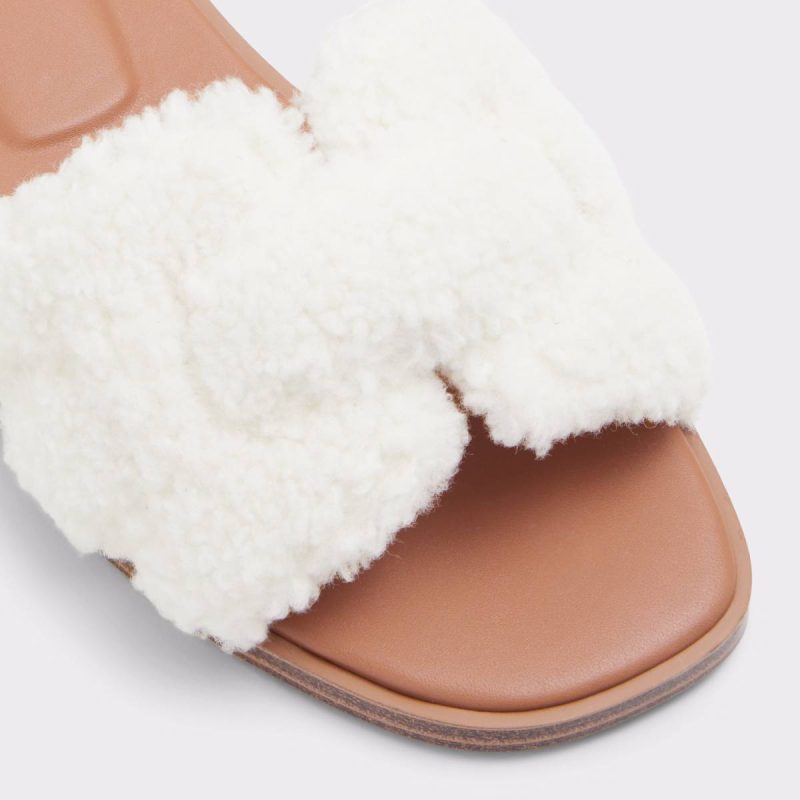 Women White Multi Aldo Elenaa White Multi Women's Flat Sandals Sandals - Image 5
