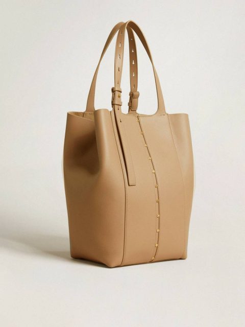 24/7 Bag In Cappuccino-Colored Leather With Adjustable Handles Women Handle Bags Cappuccino Golden Goose - Image 2