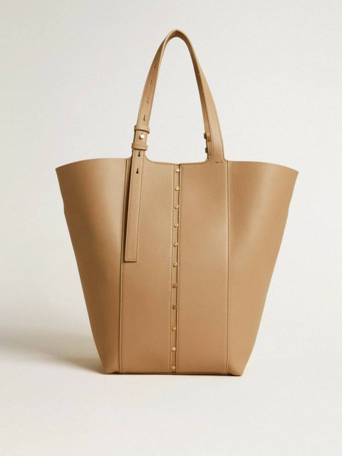 24/7 Bag In Cappuccino-Colored Leather With Adjustable Handles Women Handle Bags Cappuccino Golden Goose - Image 4