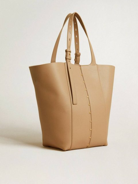 24/7 Bag In Cappuccino-Colored Leather With Adjustable Handles Women Handle Bags Cappuccino Golden Goose - Image 5
