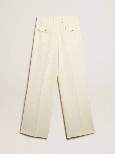 Aged White Golden Goose Women Women's Joggers In Aged White Wool Blend Jeans & Pants - Image 5