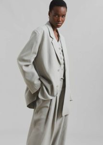 Aiden Blazer - Sage The Frankie Shop Women Grey Outerwear - Image 2