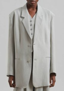 Aiden Blazer - Sage The Frankie Shop Women Grey Outerwear - Image 3