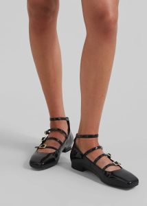 Alohas Luke Onix Leather Ballet Flats - Black Women Black The Frankie Shop Flats - Image 3
