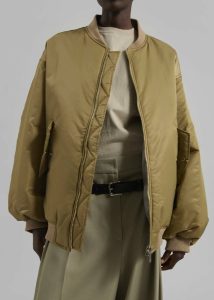 Astra Bomber Jacket - Olive The Frankie Shop Men Outerwear Green - Image 5
