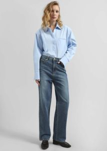 Auster Padded Shirt - Sky Blue Tops Blue Women The Frankie Shop - Image 2