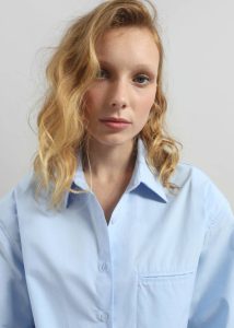 Auster Padded Shirt - Sky Blue Tops Blue Women The Frankie Shop - Image 5