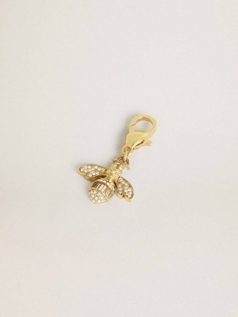 Bag Accessories Gold Golden Goose Women Bee-Shaped Charm In Gold-Colored Brass With Crystals - Image 2