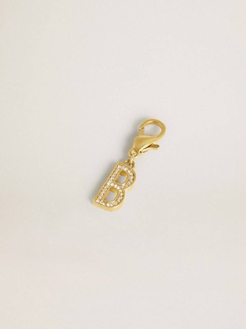 Bag Accessories Letter B Charm In Gold-Colored Brass With Crystals Golden Goose Women Gold - Image 2