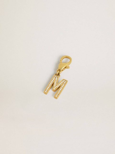 Bag Accessories Letter M Charm In Gold-Colored Brass With Crystals Gold Women Golden Goose - Image 2