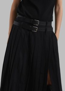 Bailey Long Pleated Skirt - Black The Frankie Shop Bottoms Black Women - Image 3