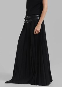 Bailey Long Pleated Skirt - Black The Frankie Shop Bottoms Black Women - Image 4