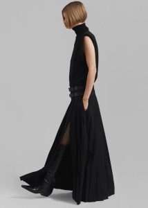 Bailey Long Pleated Skirt - Black The Frankie Shop Bottoms Black Women - Image 5