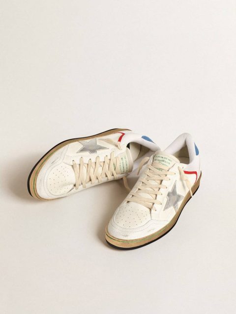 Ball Star Ball Star In Nappa And Mesh With Silver Metallic Leather Star Golden Goose Men - Image 2