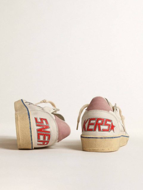 Ball Star Ball Star Ltd With Glitter Star And Pink Suede Heel Tab Golden Goose Women - Image 5