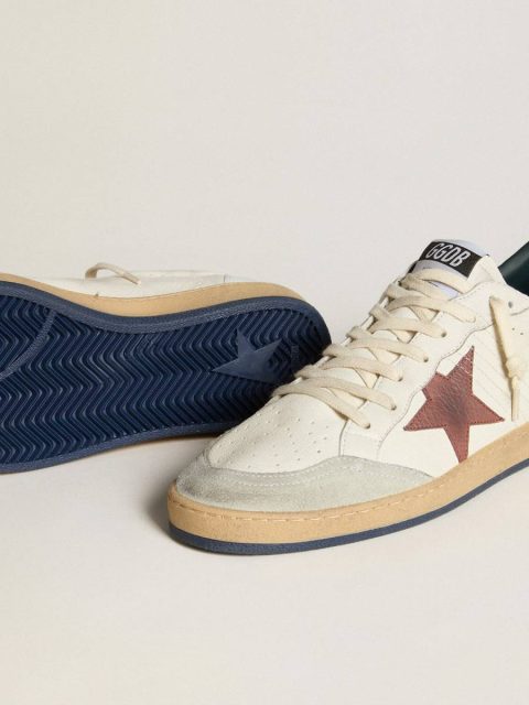 Ball Star Golden Goose Ball Star In Nappa With Brown Nubuck Star And Nappa Heel Tab Men - Image 3