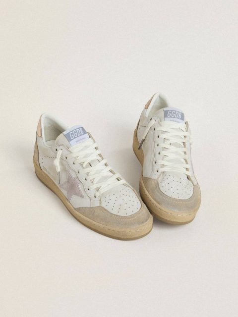 Ball Star Golden Goose Ball Star With Pink Suede Star And Silver Glitter Edges And Rose Gold Heel Tab Women - Image 2
