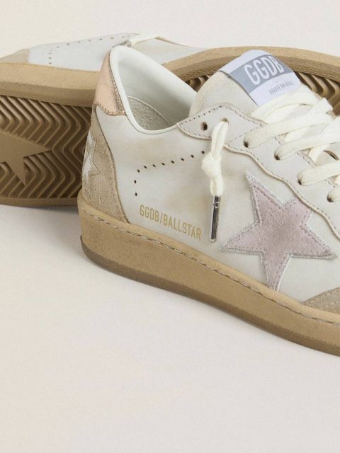 Ball Star Golden Goose Ball Star With Pink Suede Star And Silver Glitter Edges And Rose Gold Heel Tab Women - Image 3