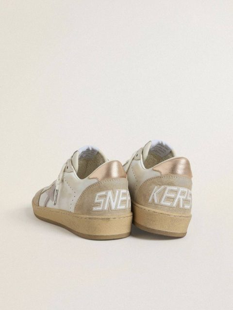 Ball Star Golden Goose Ball Star With Pink Suede Star And Silver Glitter Edges And Rose Gold Heel Tab Women - Image 4