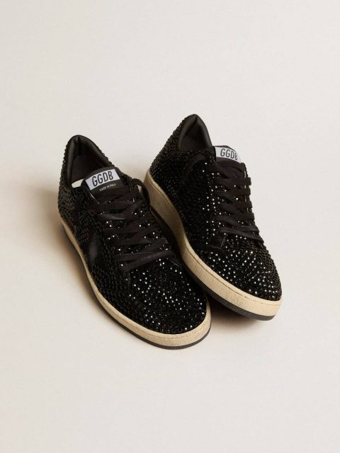 Ball Star Golden Goose Women Ball Star In Suede With Black Swarovski Crystals And Black Suede Star - Image 2