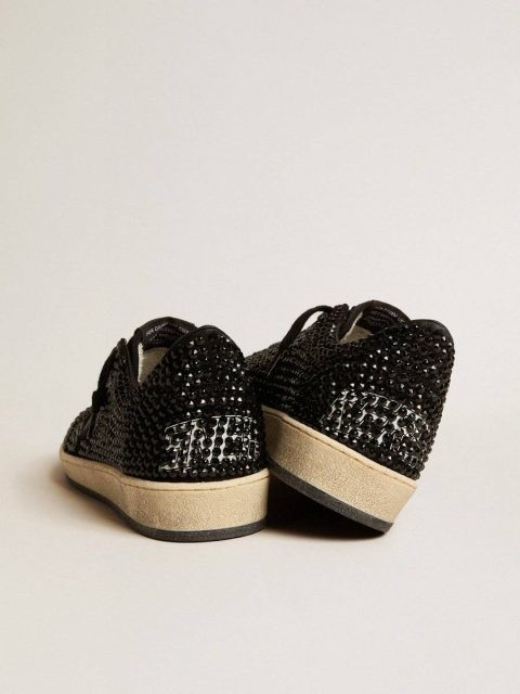 Ball Star Golden Goose Women Ball Star In Suede With Black Swarovski Crystals And Black Suede Star - Image 5