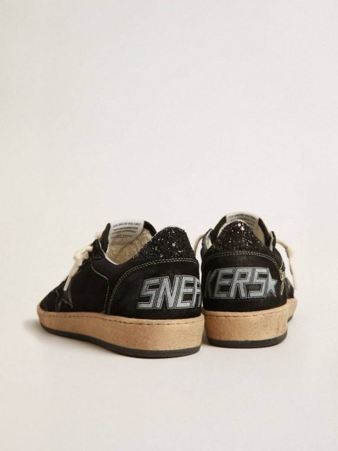 Ball Star In Black Mesh With Black Suede Star Ball Star Women Golden Goose - Image 4