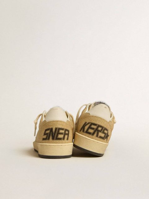 Ball Star In Golden Swarovski Crystals With Milk-White Leather Star Women Golden Goose Ball Star - Image 5