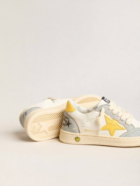 Ball Star Junior With Yellow Leather Star And Heel Tab Boys (4-10 Years) Golden Goose Kids - Image 3