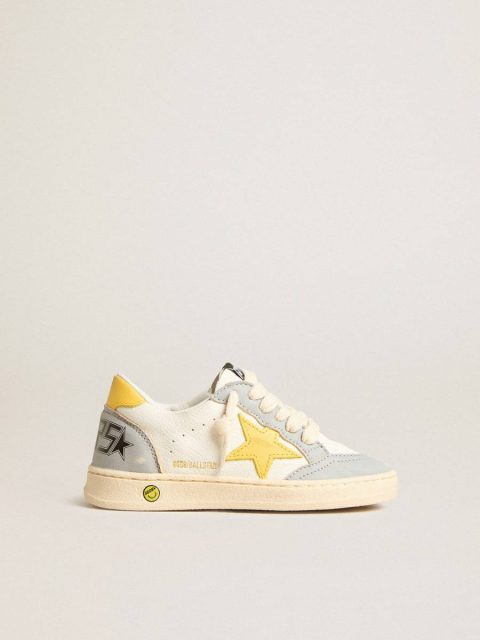 Ball Star Junior With Yellow Leather Star And Heel Tab Boys (4-10 Years) Golden Goose Kids