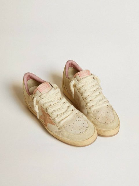 Ball Star Ltd In Leather And Suede With Suede Star And Heel Tab Golden Goose Ball Star Women - Image 2