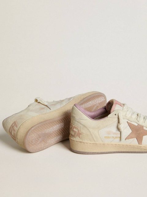 Ball Star Ltd In Leather And Suede With Suede Star And Heel Tab Golden Goose Ball Star Women - Image 3