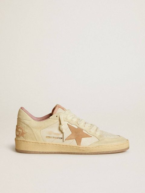 Ball Star Ltd In Leather And Suede With Suede Star And Heel Tab Golden Goose Ball Star Women