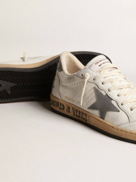 Ball Star Men Ball Star In Nappa With Gray Reflective Nylon Star And Heel Tab Golden Goose - Image 4