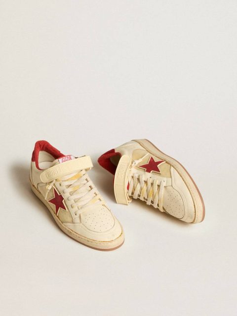 Ball Star Men Men’s Ball Star Lab In Nappa And Pvc With Red Suede Star And Heel Tab Golden Goose - Image 2