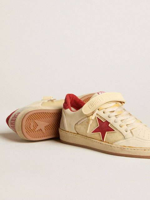 Ball Star Men Men’s Ball Star Lab In Nappa And Pvc With Red Suede Star And Heel Tab Golden Goose - Image 3