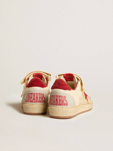 Ball Star Men Men’s Ball Star Lab In Nappa And Pvc With Red Suede Star And Heel Tab Golden Goose - Image 4