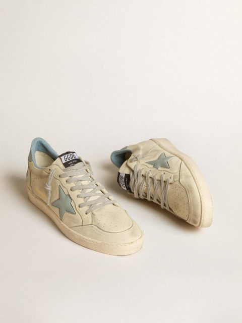 Ball Star Men Men's Ball Star Ltd With Light Blue Plastic Star And Leather Heel Tab Golden Goose - Image 2