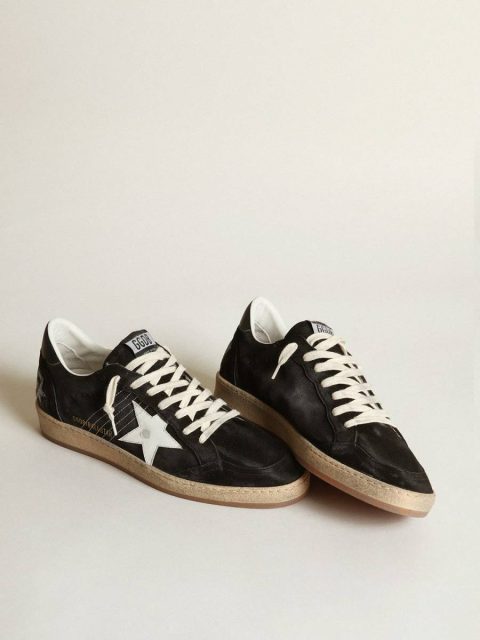 Ball Star Men's Ball Star In Black Suede With White Leather Star Golden Goose Men - Image 2
