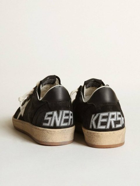 Ball Star Men's Ball Star In Black Suede With White Leather Star Golden Goose Men - Image 5