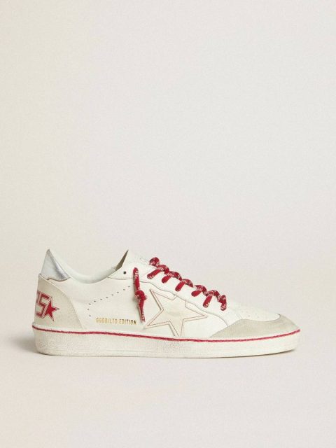 Ball Star Men’s Ball Star Ltd Cny In White Leather With A Lived-In Effect Worn White Men Golden Goose