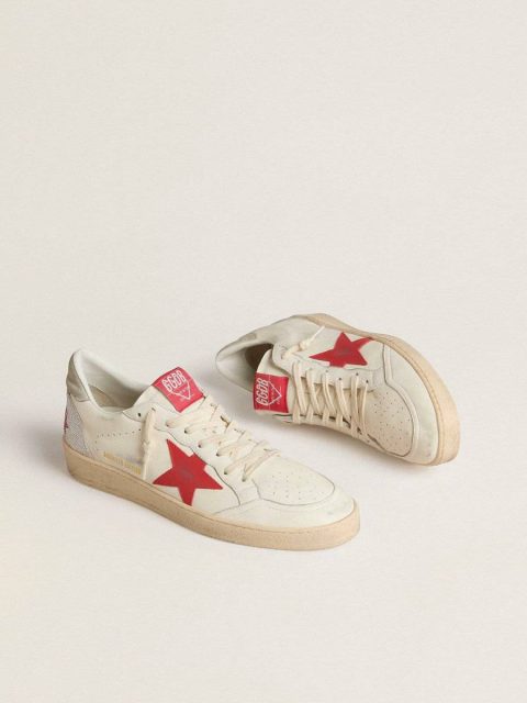 Ball Star Valentine’s Day Women’s Ball Star With Red Leather Star And Red Swarovski Lettering Women Golden Goose - Image 3