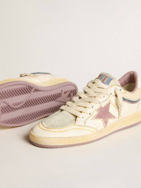 Ball Star Women's Ball Star In Nappa Leather With Mauve Tpu Star And Leather Heel Tab Women Golden Goose - Image 3