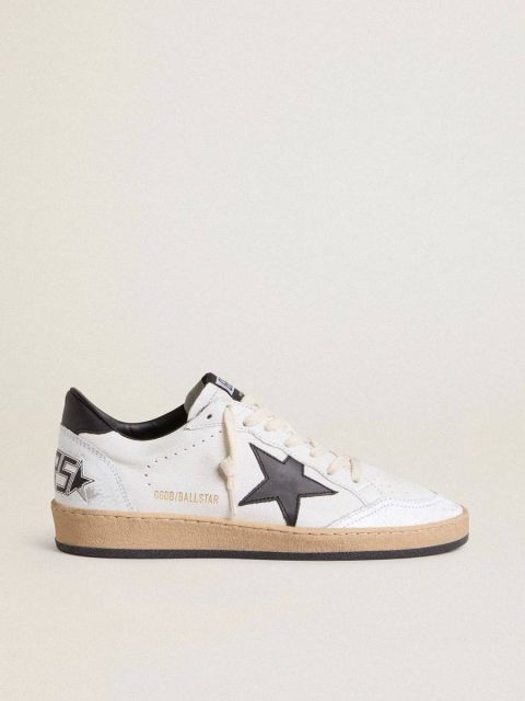 Ball Star Women's Ball Star In Nappa With Black Star And Black Heel Tab Golden Goose Women